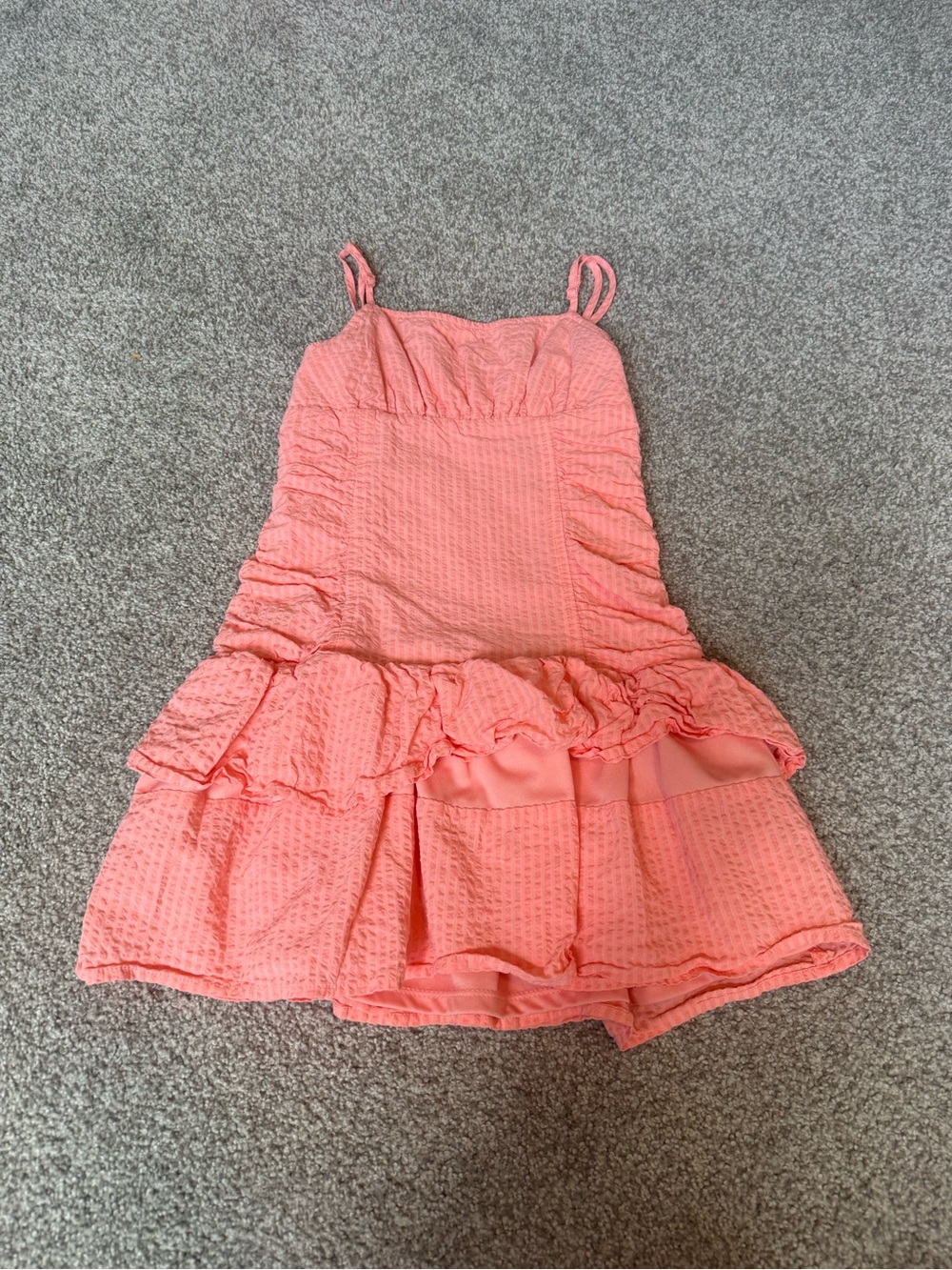 art class Coral Peach Smocked Sundress. Medium M 8